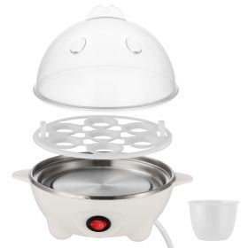 Electric Egg Cooker 7-Capacity BPA-Free Hard-Boiled Egg Maker w/ Auto-Off Measuring Cup for Hard Boiled Steamed Vegetables Seafood Dumplings (Option: Cooke)