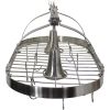 Rustic 2-Light 10 Hook Ceiling Mounted Hanging Pot Rack