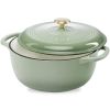 6 Quart Large Enamel Cast-Iron Dutch Oven Kitchen Cookware