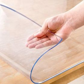 Clear Table Protector Mat -1.5mm Thickness Waterproof Heavy Duty PVC Table Cover For Dining Room Table (Option: 1.5mm-24inches-95inches)